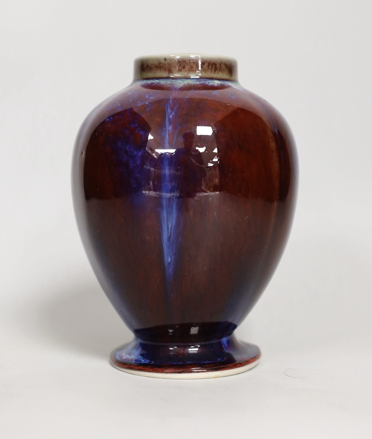 A Chinese flambe vase, 14cm